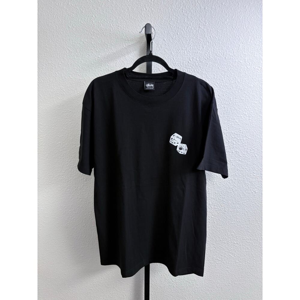 NEW RARE! STUSSY DICE BLACK SHORT SLEEVE TSHIRT